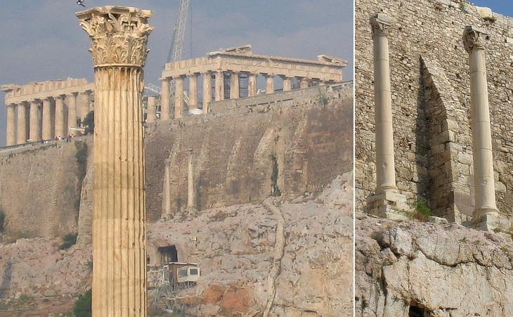 Cave and columns