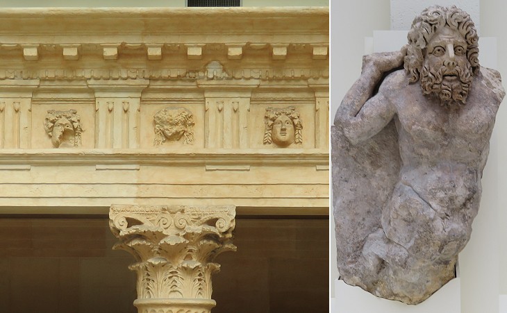 Reconstructed section of the colonnade