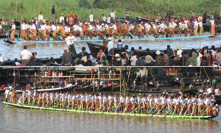 Boats which will compete arrive leg rowing