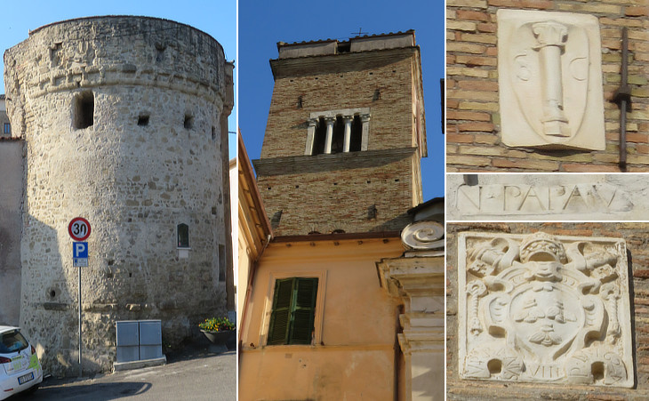 Towers and coats of arms