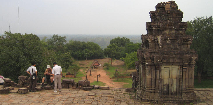 Phnom Bakheng is located at the top of a hill