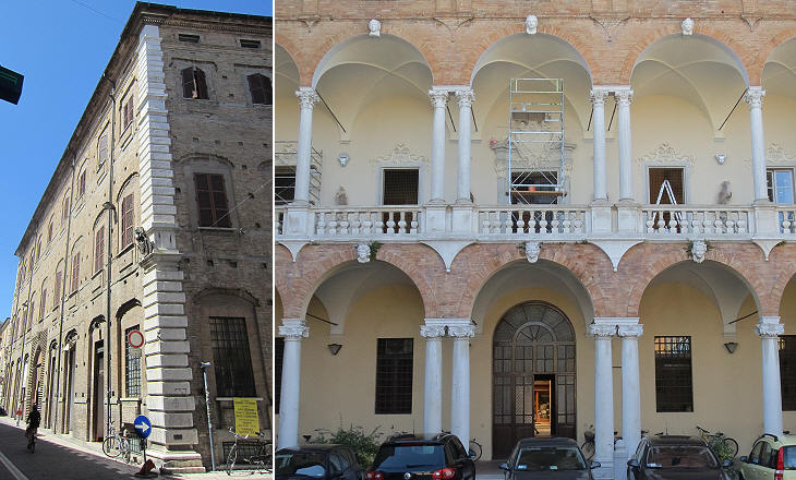 One the two main parallel streets