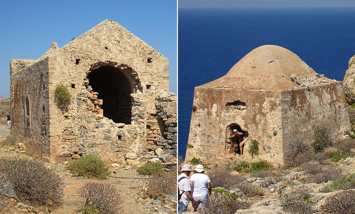 (left) Venetian church; (right) Ottoman building
