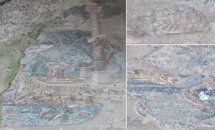 Details of the mosaic of Antro delle Sorti