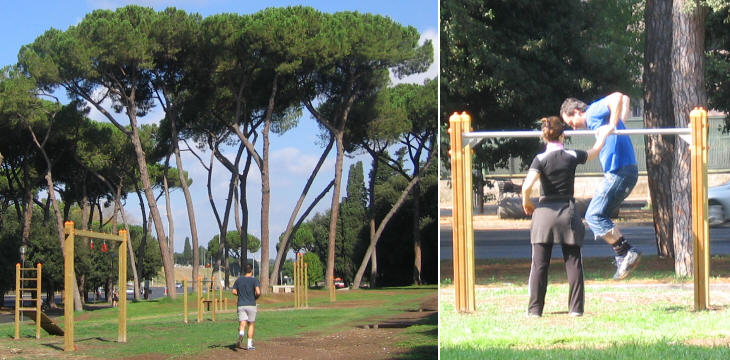 Jogging and exercising