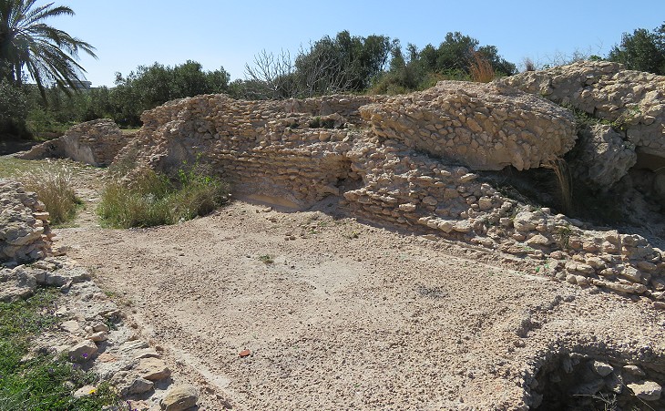 Ruins along the main road opposite the museum