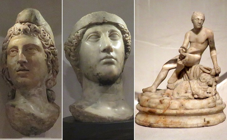 Statues of Mithra Minerva and Mercury