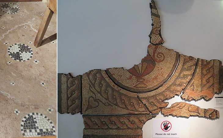 floor mosaics from Watling Court and from Milk Street