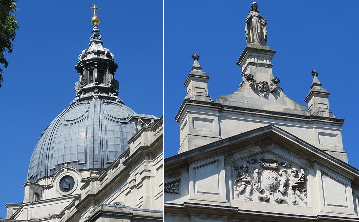 Dome and detail of the façade