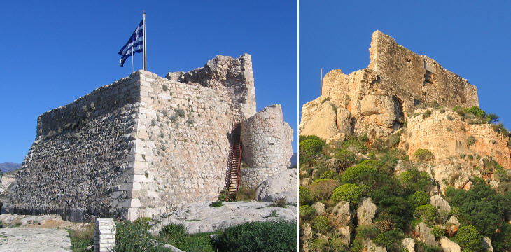 Southern (left) and northern (right) sides of the remaining tower