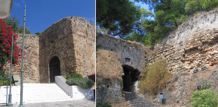 Outer (left) and inner (right) entrances to the fortress