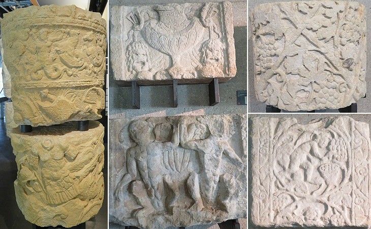 Vesunna Gallo-Roman Museum: reliefs found in the walls