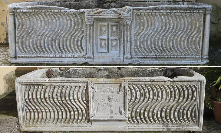 Ancient sarcophagi in the main square