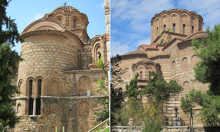 (left) Agia Ekaterini (XIIIth century); (right) Profitis Ilias (XIVth century)