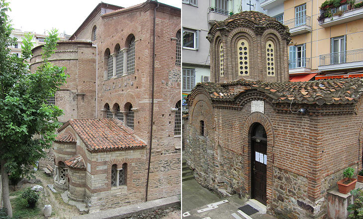 (left) Panagia Ahiropitos; (right) Agios Sotir