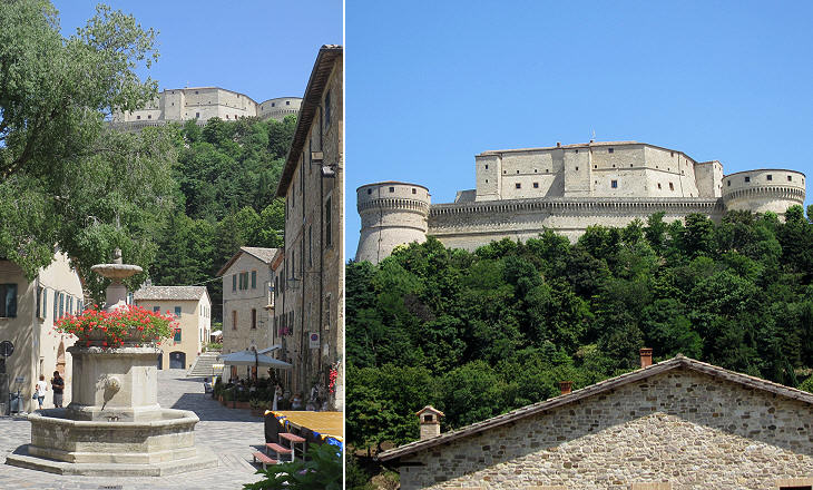 Views of the fortress from the town