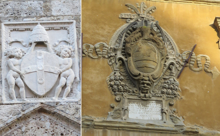 Coats of arms in Banchi di Sopra