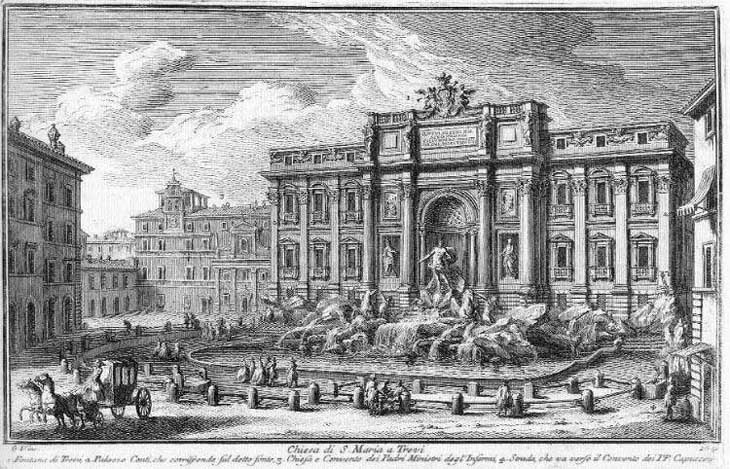 The Plate showing Fontana di Trevi