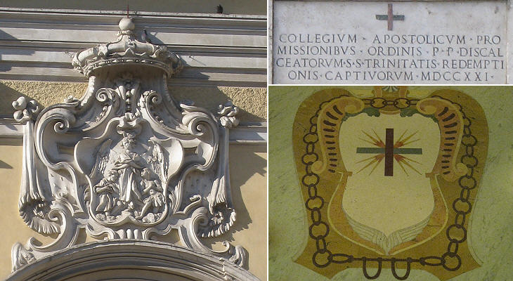 Symbol of the Trinitarians on the floor