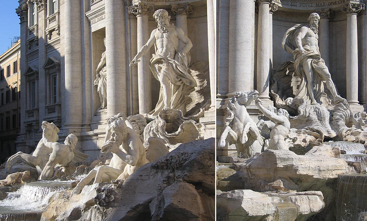 Oceanus and the two tritons with their horses by Pietro Bracci (designed by Giovan Battista Maini)