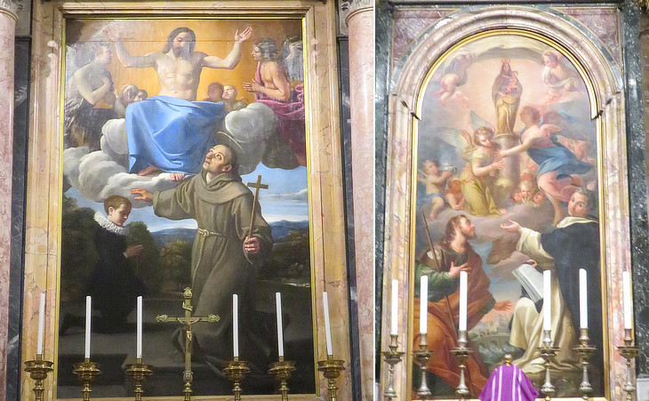 (left) Carracci; (right) Madonna del Pilar