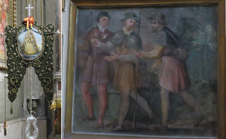 (left) Banner; (right) Pilgrims