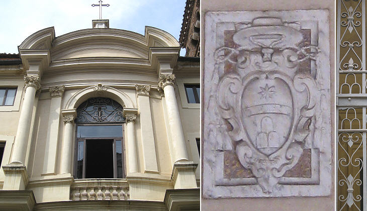 (left) Entrance to the monastery; (right) former entrance to the church