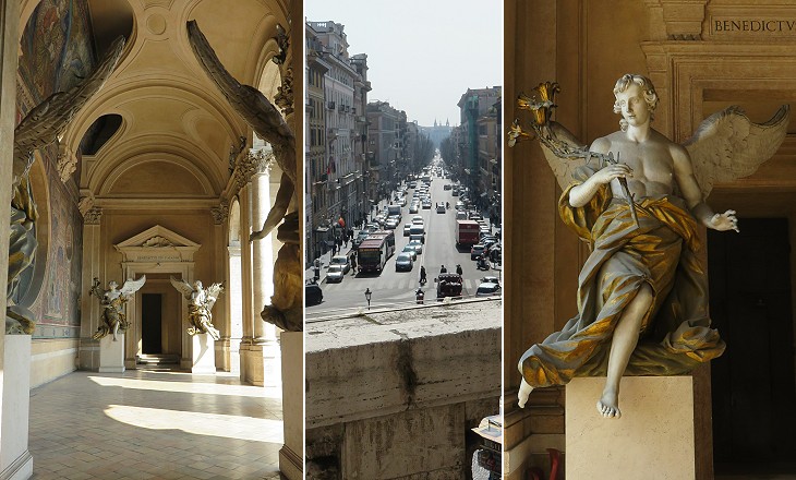 The loggia designed by Ferdinando Fuga