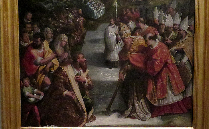 detail of a painting by Jacopo Zucchi