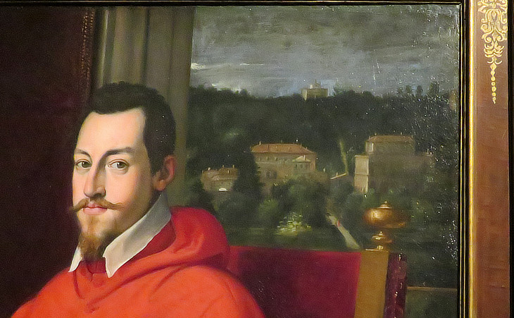 Detail of a portrait of Cardinal Ottavio Farnese