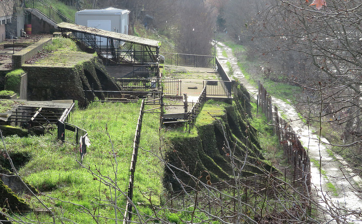 Ancient Roman warehouses along the river