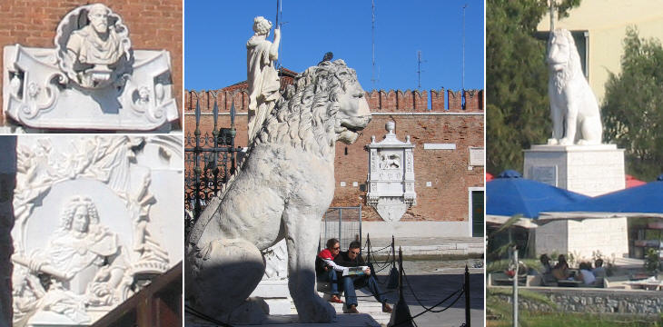 monuments to General Konigsmarck (above) 
and to General von Schulenburg