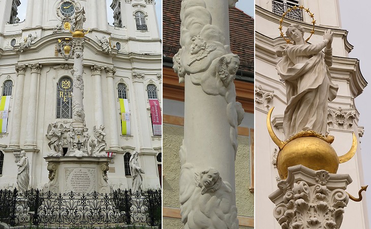 Pestsaule in front of Piaristenkirche