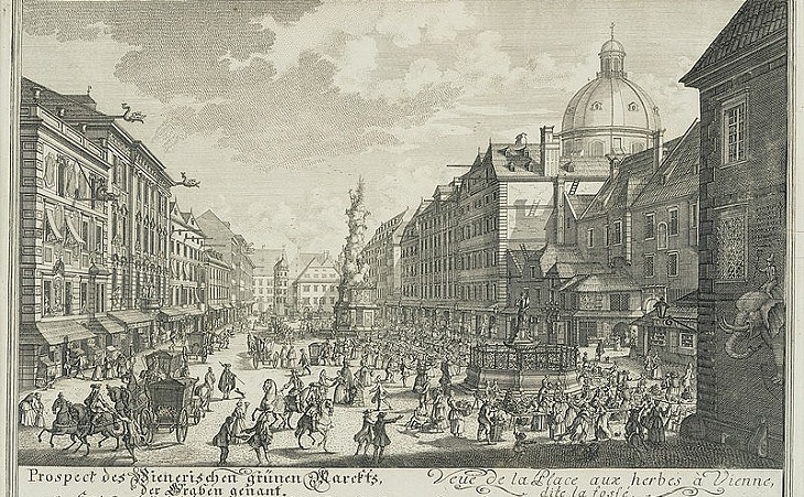 Pestsaule in Graben