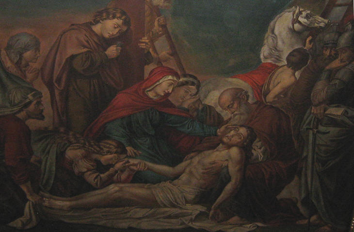 Painting on the ceiling of the church